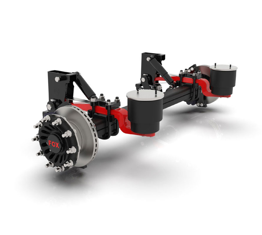 FOX Disc Brake Axle with leafspring (9 ton) 70 mm leaf spring