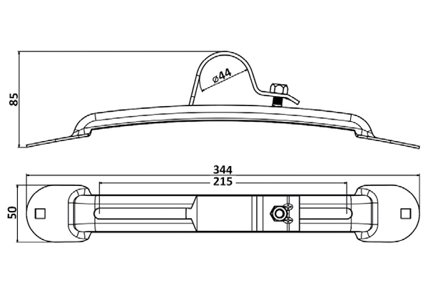 FOX Mud Guard Clamp 3 Axle Type 2