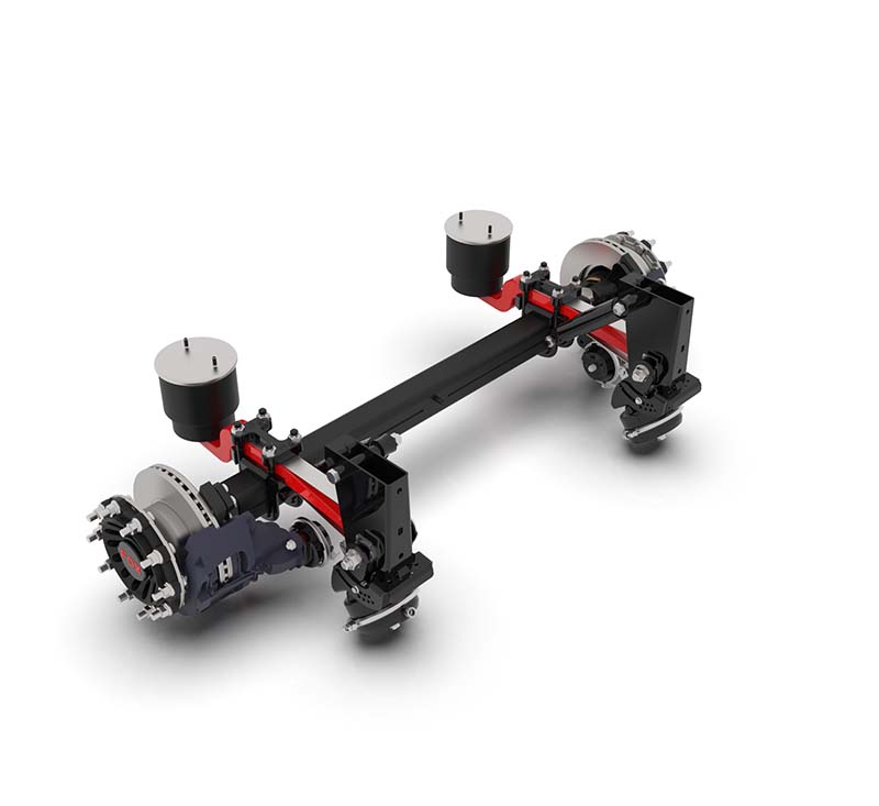 FOX Disc Brake Axle with leafspring (9 ton) 70 mm leaf spring