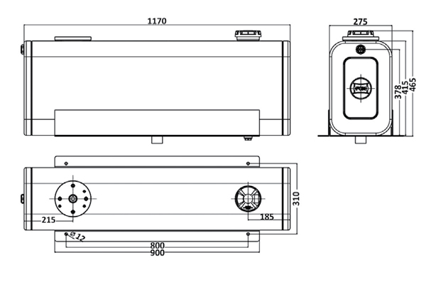 FOX Hydraulic Oil Tank Capacity 130 Lit