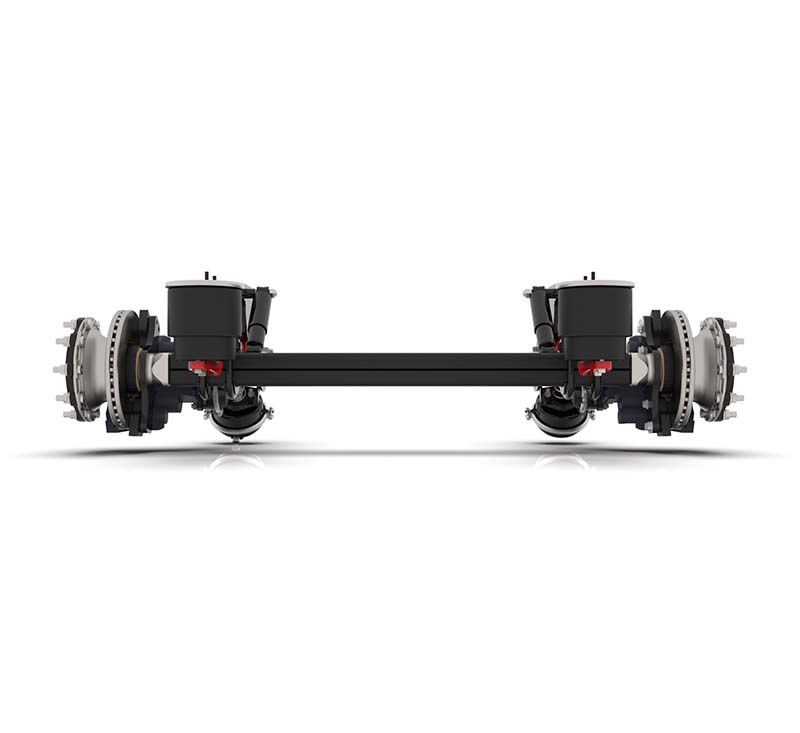 FOX Disc Brake Axle with leafspring (9 ton) 70 mm leaf spring