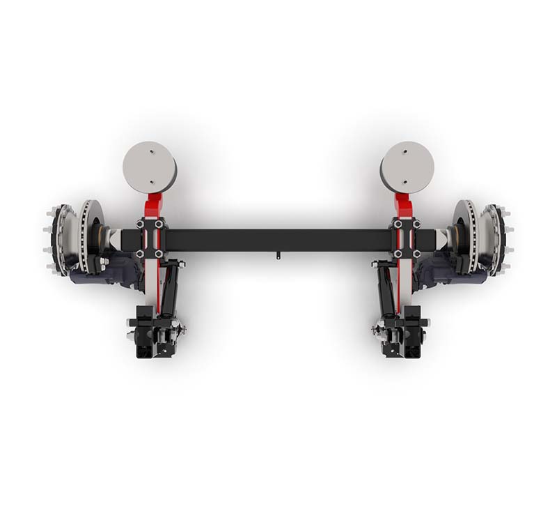 FOX Disc Brake Axle with leafspring (9 ton) 70 mm leaf spring