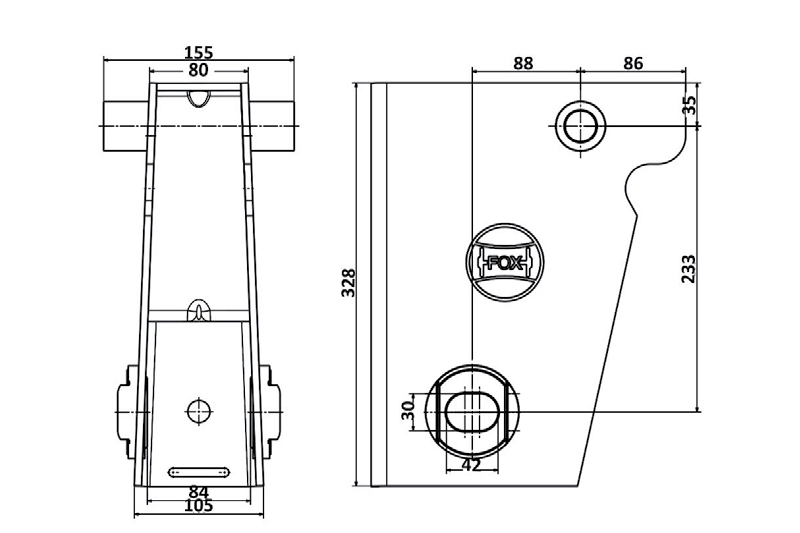 FOX Hanger Bracket 7 cm - Long