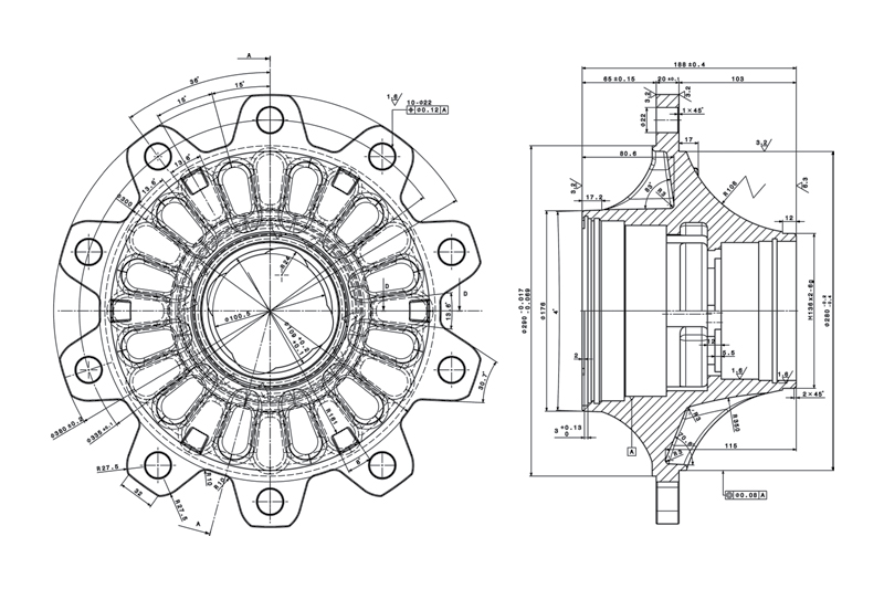 FOX 3x9 Drum Brake Axle Hub